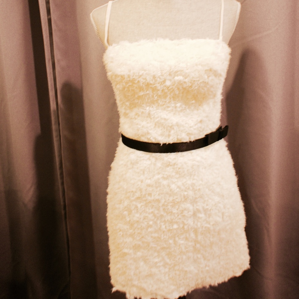 off White floral embellished dress